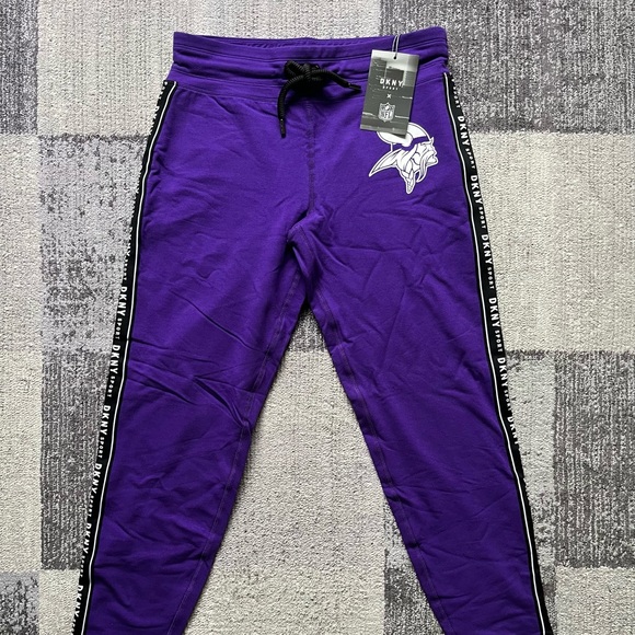 Women's DKNY Sport Purple Minnesota Vikings Brooke Jogger Pants - Picture 2 of 4